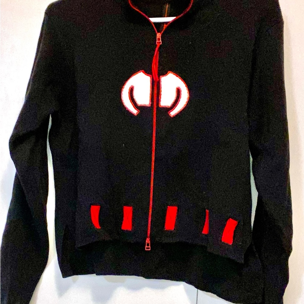 Black and Red Zip-Up Jacket
